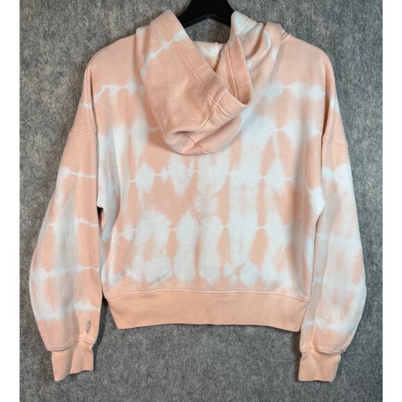Free People Movement Pink Tie Dye Believer Cropped Pullover Hoodie - Small - Picture 5 of 9